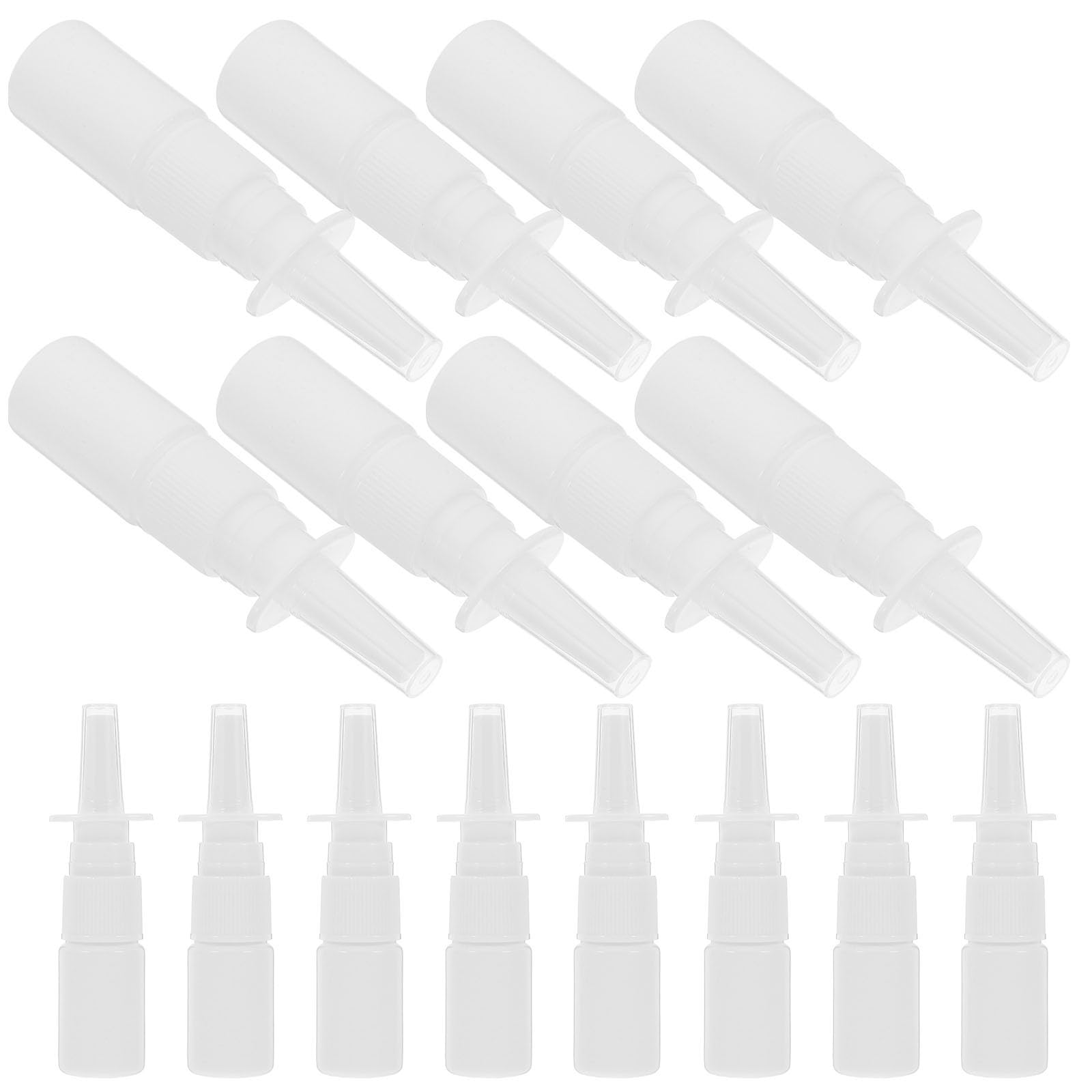 Ipetboom 200 Pièces Flacon Vaporisateur de Voyage 10ml Portable et Rechargeable en Plastique Pe Blanc Protection Transparente pour Usage Extérieur