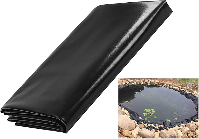 Image XueYL Pond Liner 8 Mil, HDPE Garden Pool Membrane Foldable Impermeable Membrane for Indoor Flower Pot Pool, Pond Tarpaulin for Water Gardens Koi Ponds (Size : 10x10m/32.8x32.8ft)