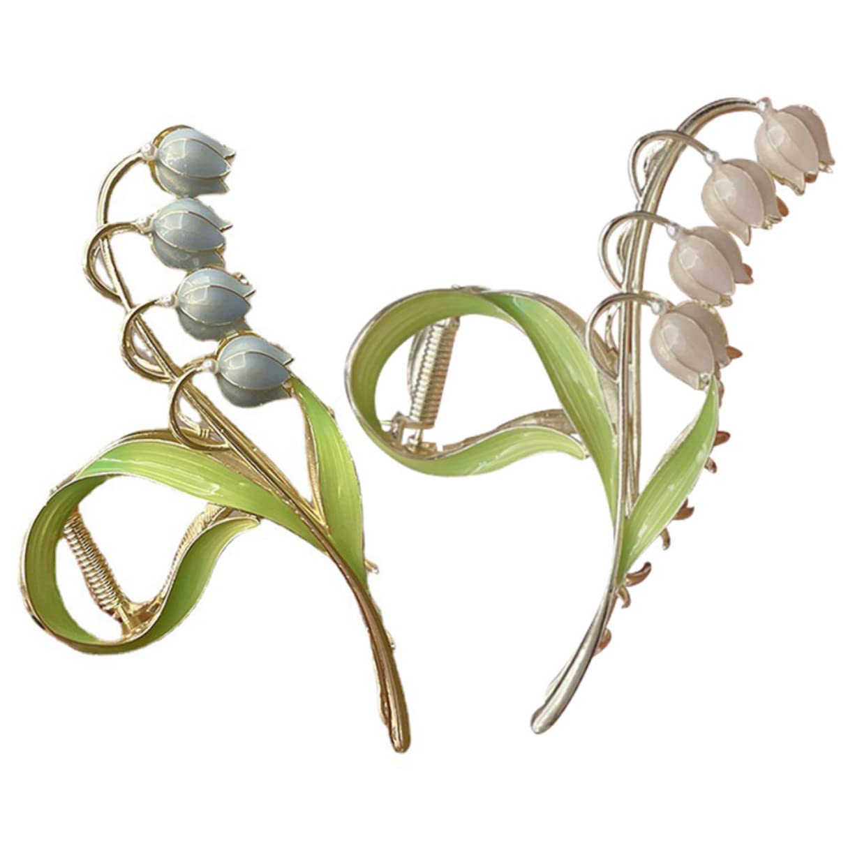 MERRYHAPY Tulip Hair Clips 2Pcs Floral Metal Shark Claw Clips for Women Girls Suitable for Long Thick Thin Curly Hair Stylish Accessories for Work School Casual MERRYHAPY Tulip Hair Clips 2Pcs Floral Metal Shark Claw Clips for Women Girls Suitable for Long Thick Thin Curly Hair Stylish Accessories for Work School Casual