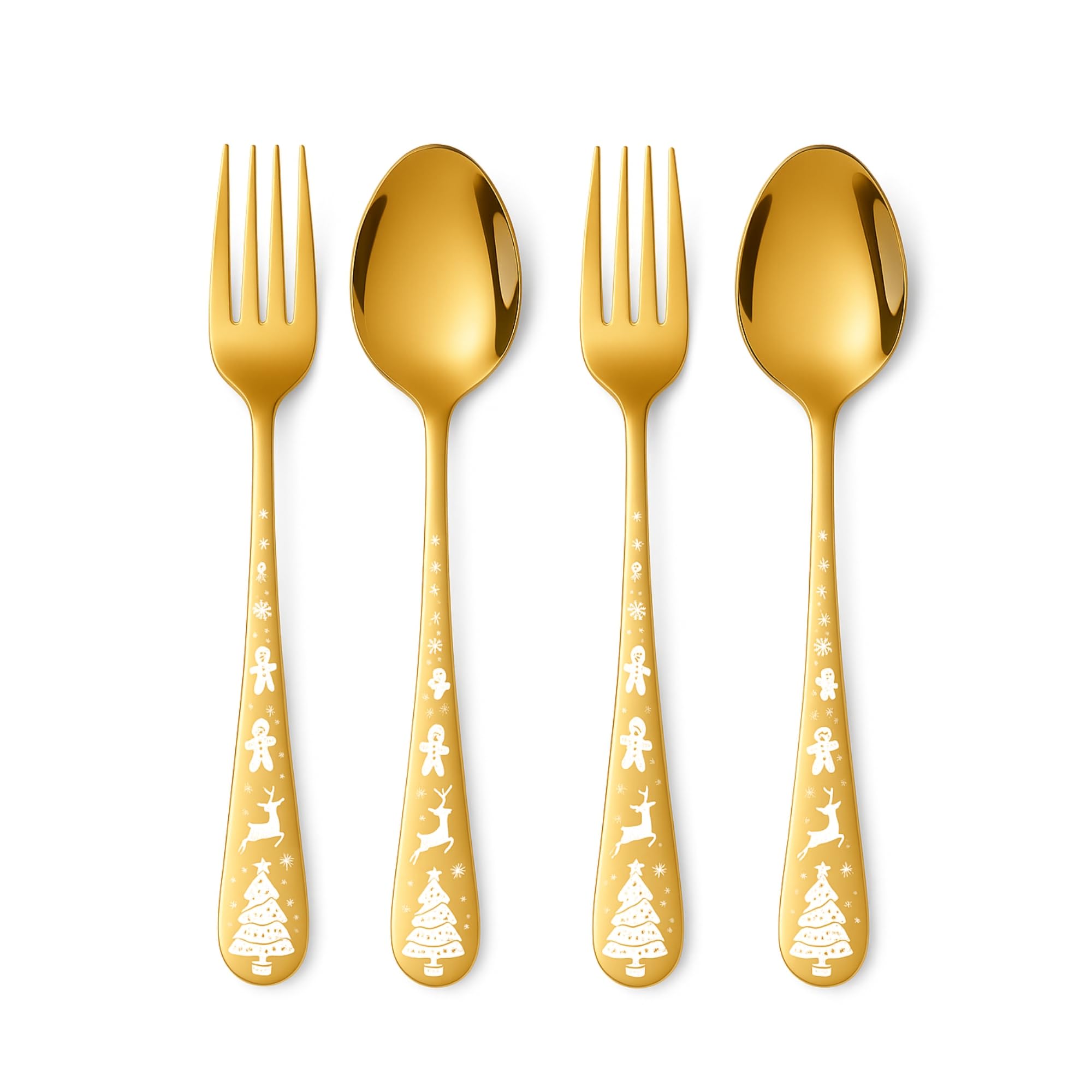 Korean Flatware Set - 4 Piece Stainless Steel -26