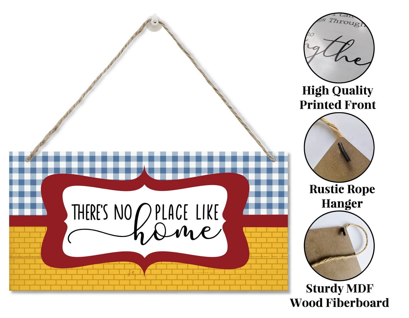 NICE INN レトロサイン 約60cm x 60cm Amazon.com: There's No Place Like Home Sign, Hanging Wood Home