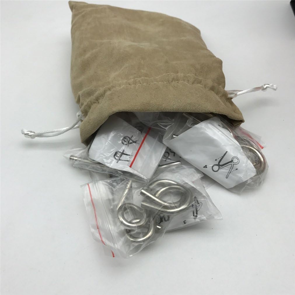 Intermediate Difficulty -12 Pieces Thicker Metal Wire Brain Teaser - Assembly & Disentanglement Puzzles Toys - Magic Trick Toys Puzzles Set - Ideal Gifts Kids Adults (12 Pieces Set Thick) : Everything Else