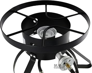 High Pressure Burner Outdoors Cooking Gas Single Propane Stove Camping Quemador w/ Hose & Regulator