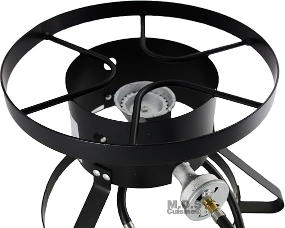 High Pressure Burner Outdoors Cooking Gas Single Propane Stove Camping Quemador w/ Hose & Regulator