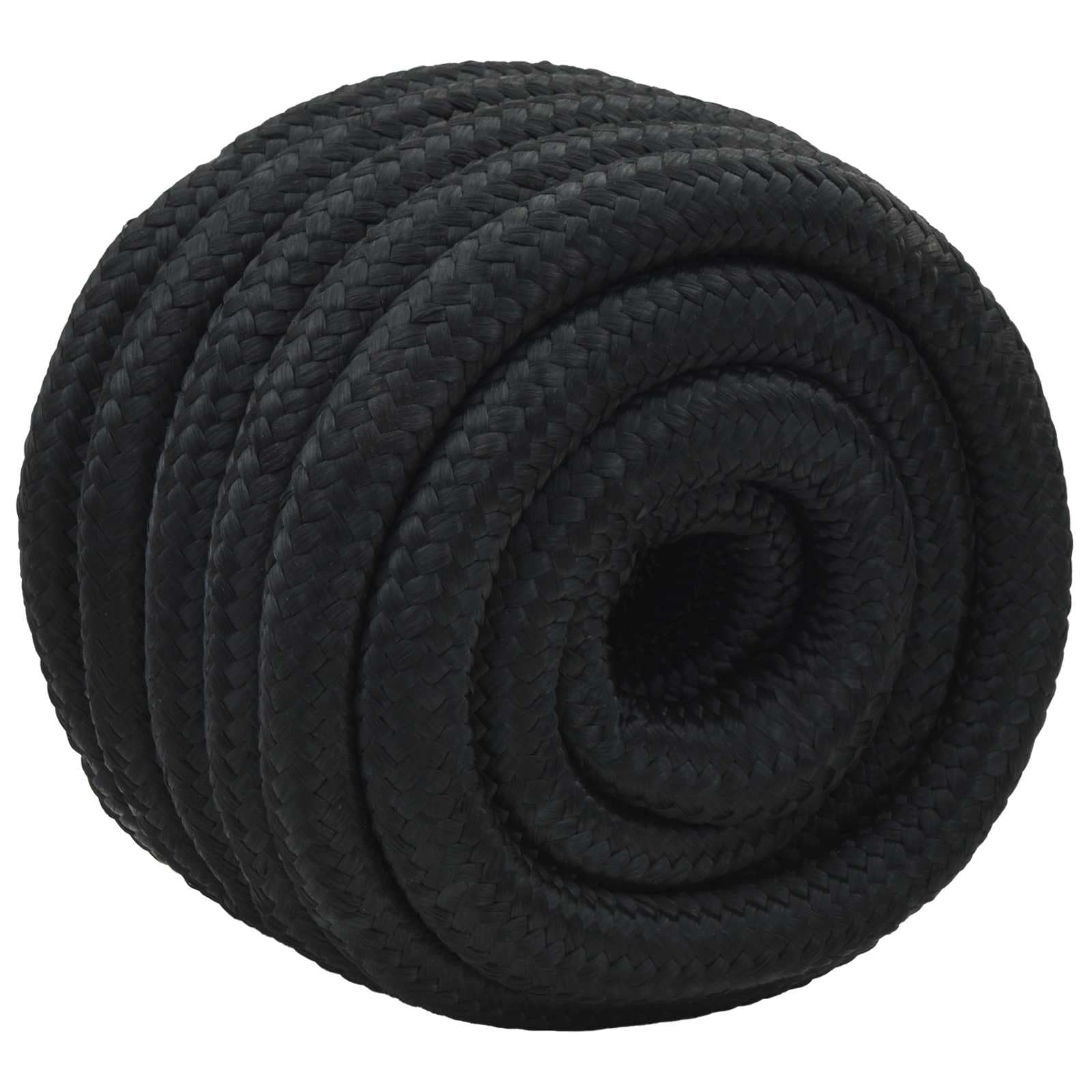 Bootsseil 25m Polypropylen PP Tauwerk Schwarz für Wassersport Marine Camping Ladungssicherung Festmacherleine