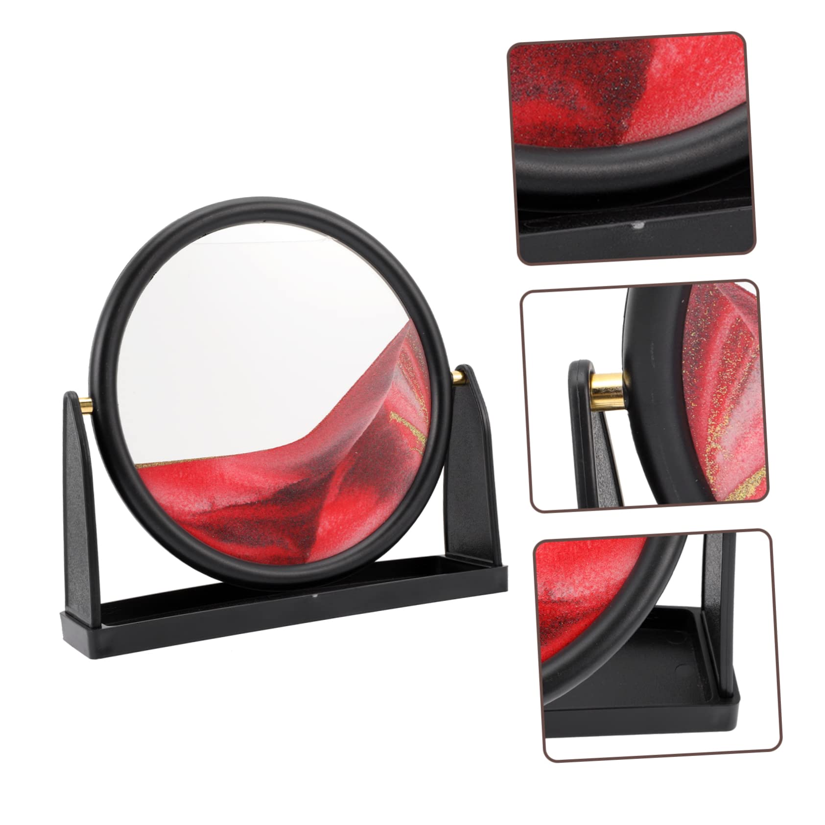Ornement de Peinture sur Sable Mouvant 3d Rouge en Verre et Plastique