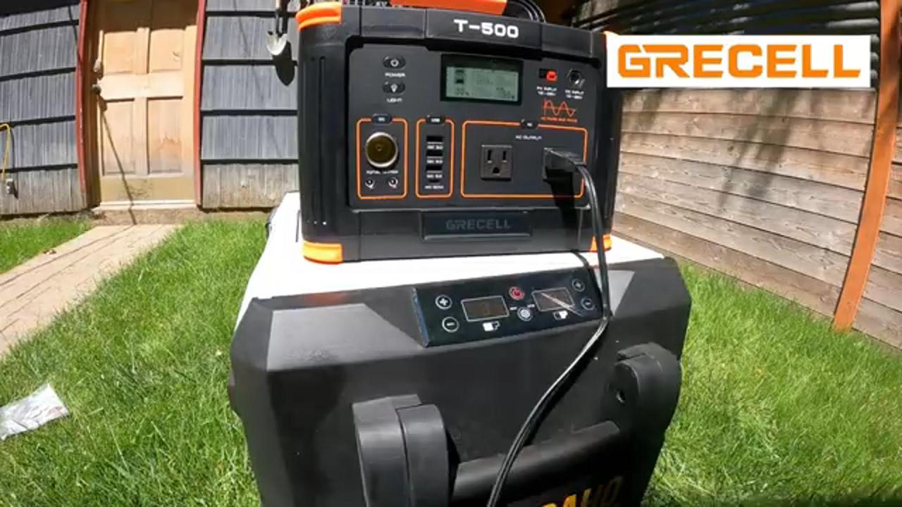 Amazon.com : 500W Portable Power Station, Solar Generator 519.48Wh (Peak  1000W) Lithium Battery Power Generator with 2 * 120V AC Outlets, Mobile  Battery Backup Pack for RV Trip Camping, Outdoor Adventure, Home :