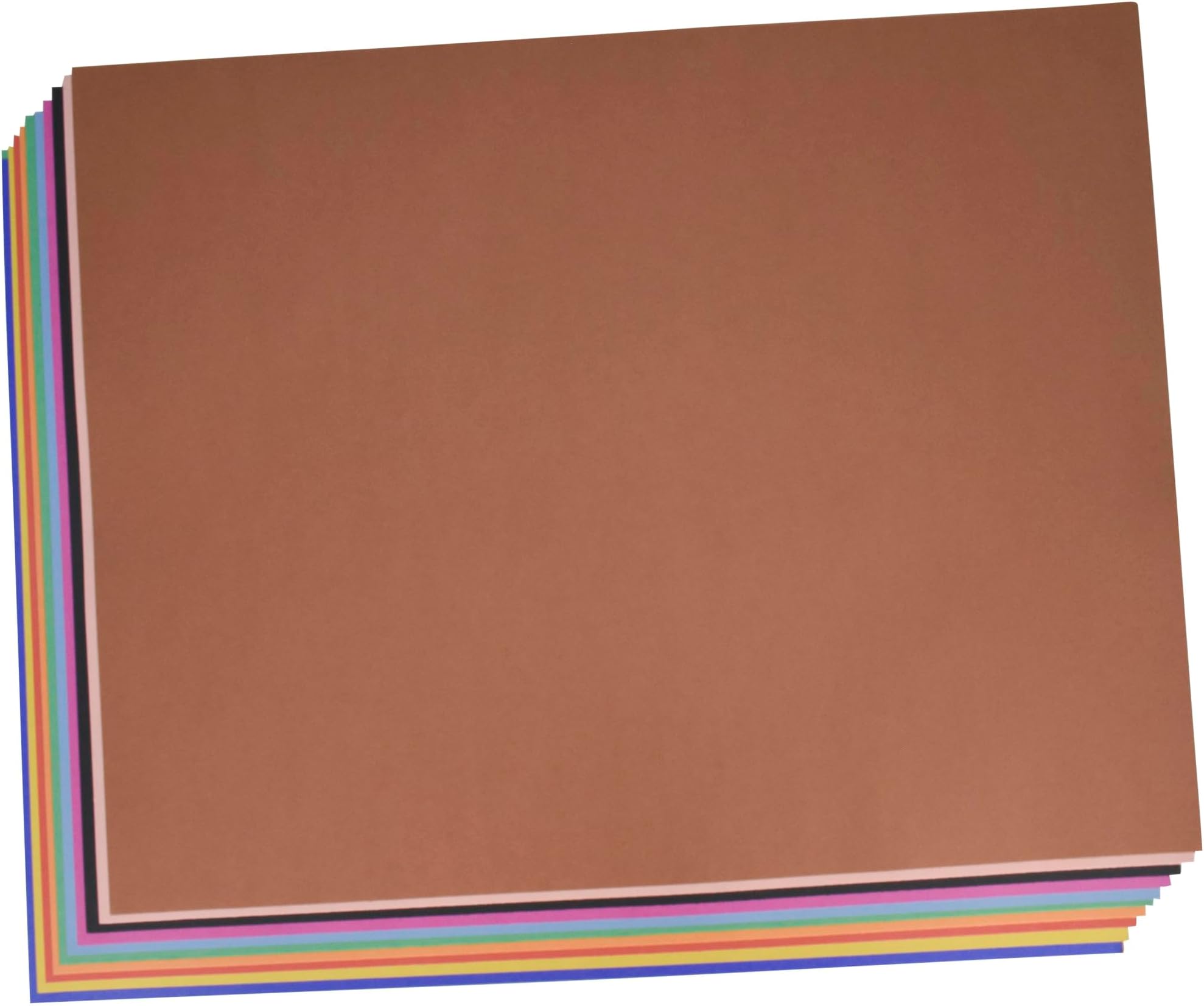 School Smart Railroad Poster Board Paper, 22 x 28 Inches, 4-Ply, Assorted Colors, Pack of 25