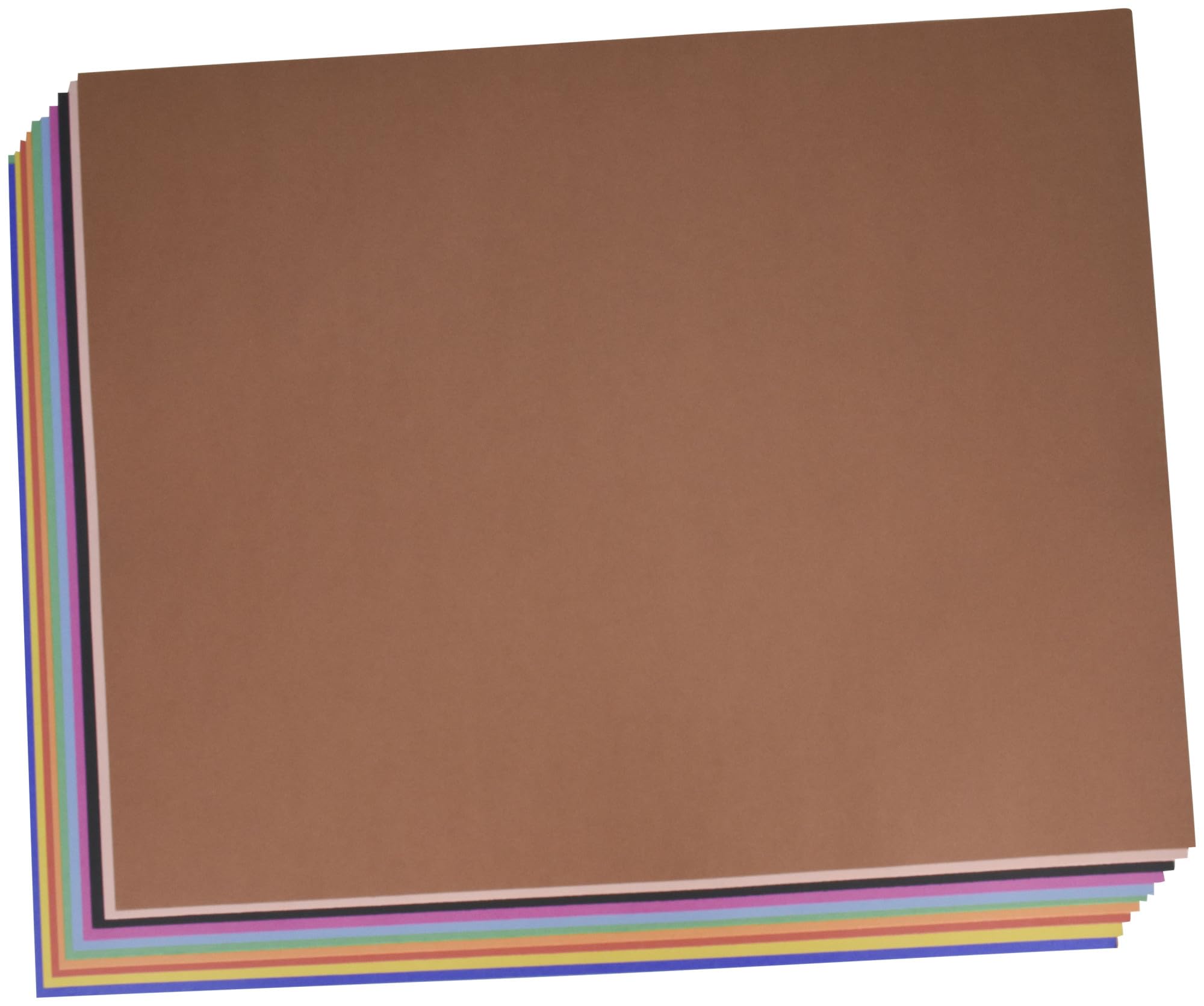 School Smart 1485739 Railroad Board, 4-ply Thickness, 22" x 28", Assorted Color (Pack of 25)