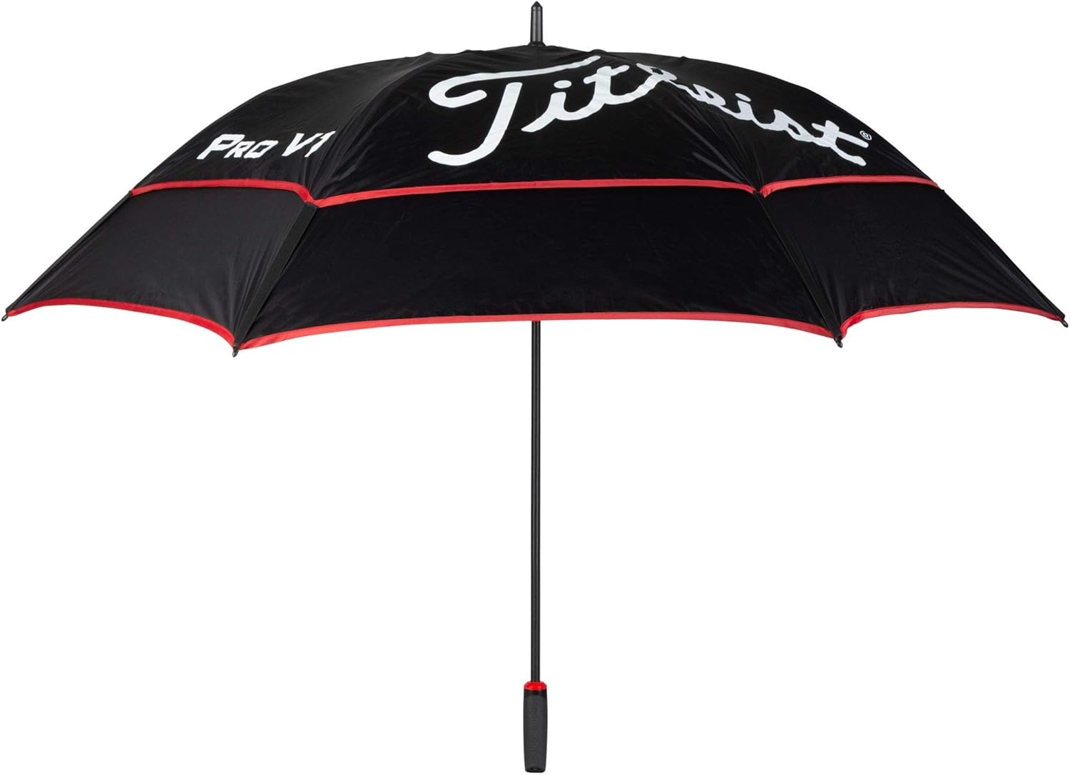 Titleist Tour Double Canopy Golf Umbrella Black/Black/Red