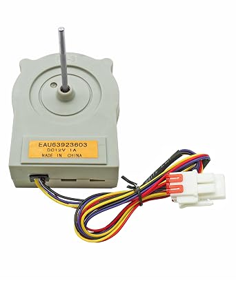 EAU63923603 Refrigerator Evaporator Fan Motor Compatible with LG, DC12.0V 1.0A Freezer Fan Replacement for LG, Replace EAU65058305, EAP12383671, PS12383671