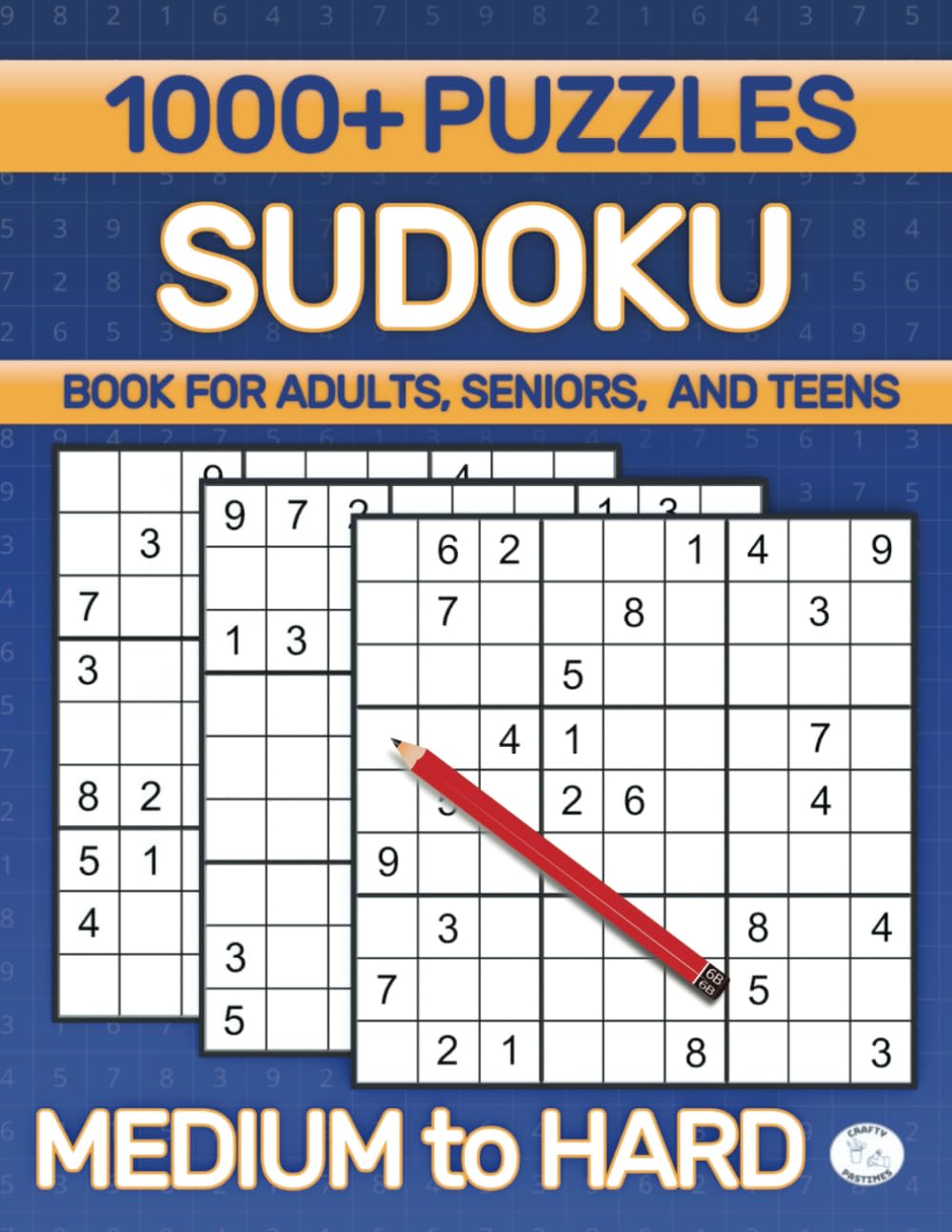 Sudoku Book for Adults, Seniors, and Teens: 1000+ Puzzles, Medium to Hard Levels for fun, Relaxation, and, Mental Fitness.
