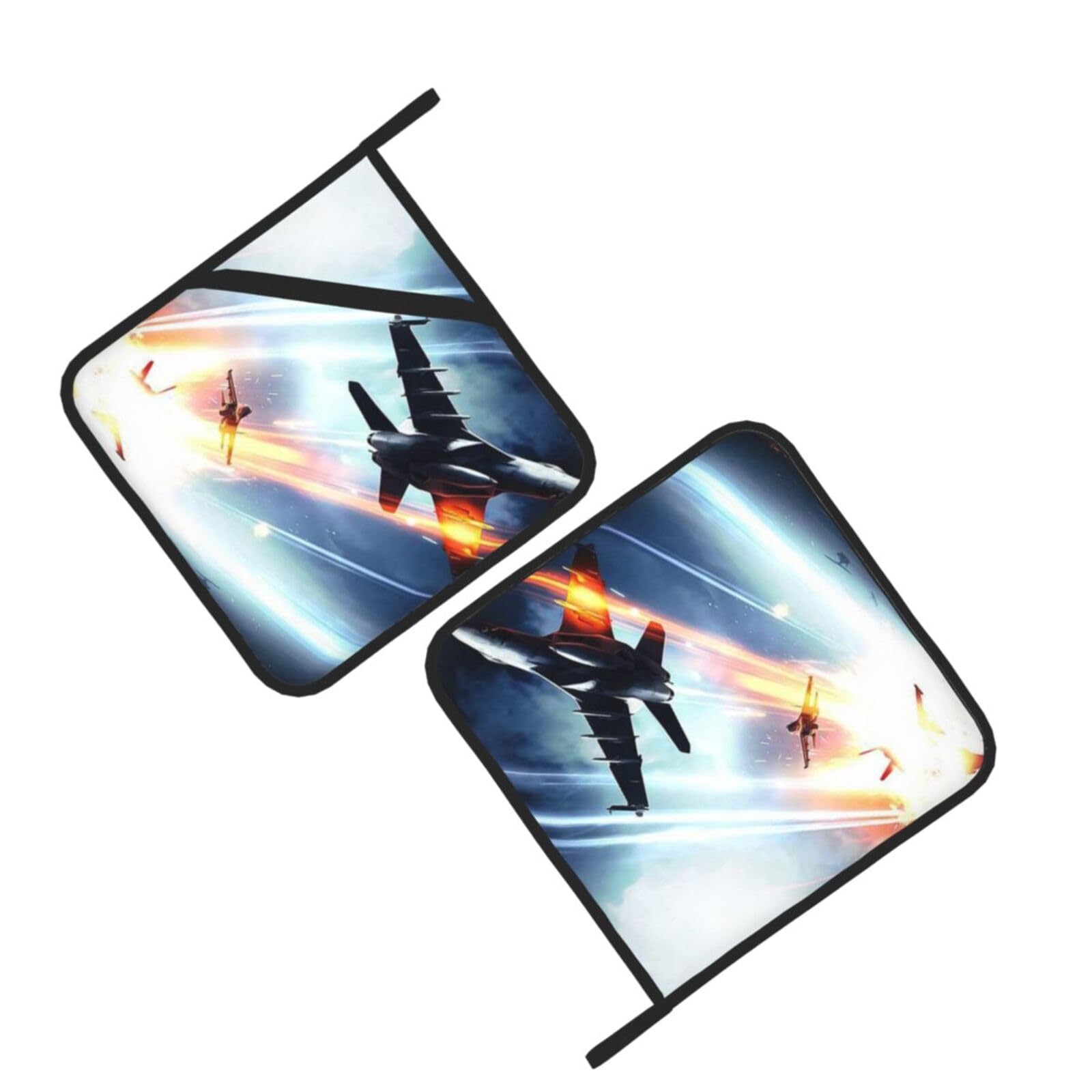 Airplane Printed Oven Pot Holders Set of 2 Pcs Heat Resistant Kitchen Microwave Potholders for Cooking Baking Grilling