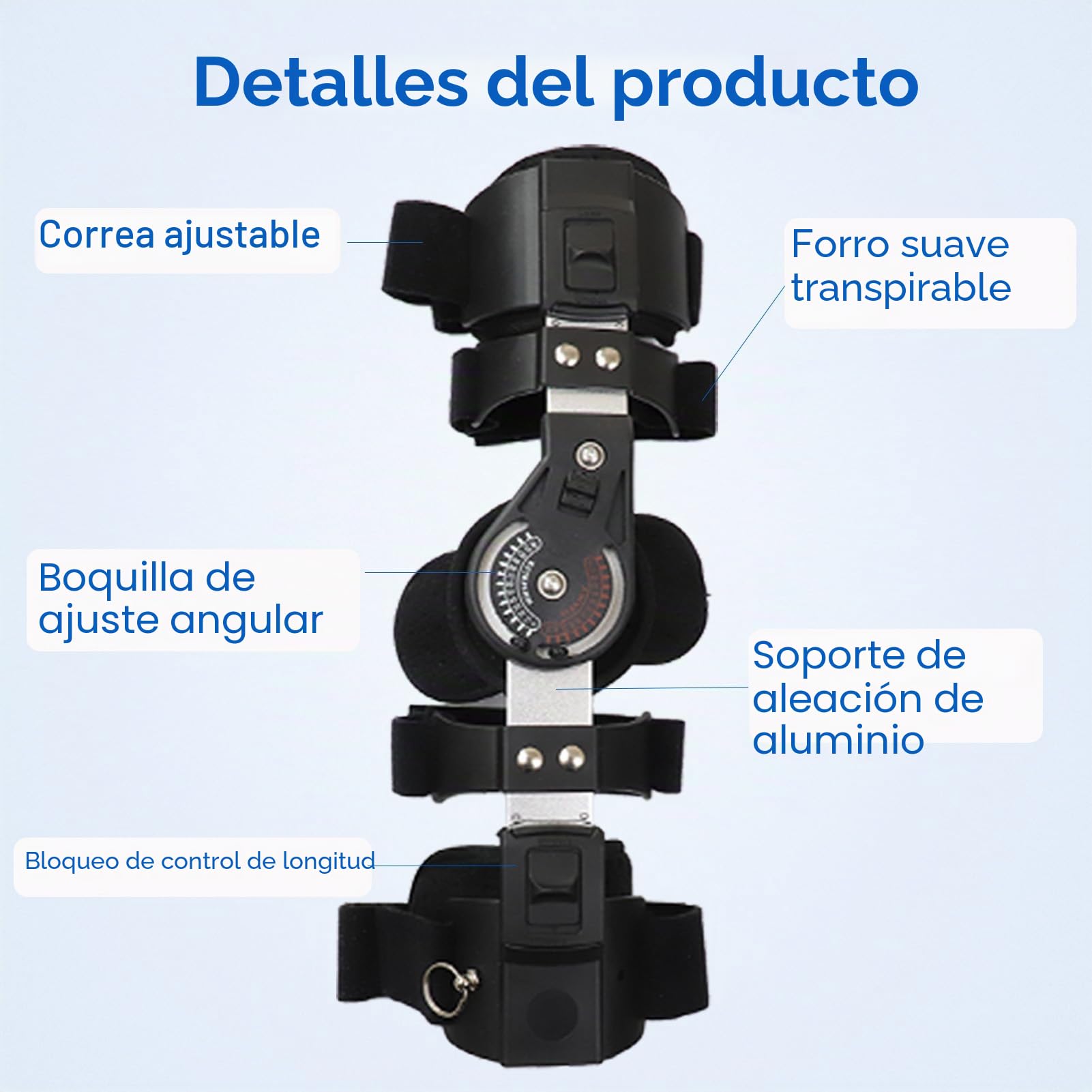 Ortesis de Codo Ajustable con Bisagra – Férula de Codo Postoperatoria con Correa Hombro, Soporte Ortopédico para Fractura, Tendinitis, Lesión de Ligamentos y Rehabilitación (Derecha)