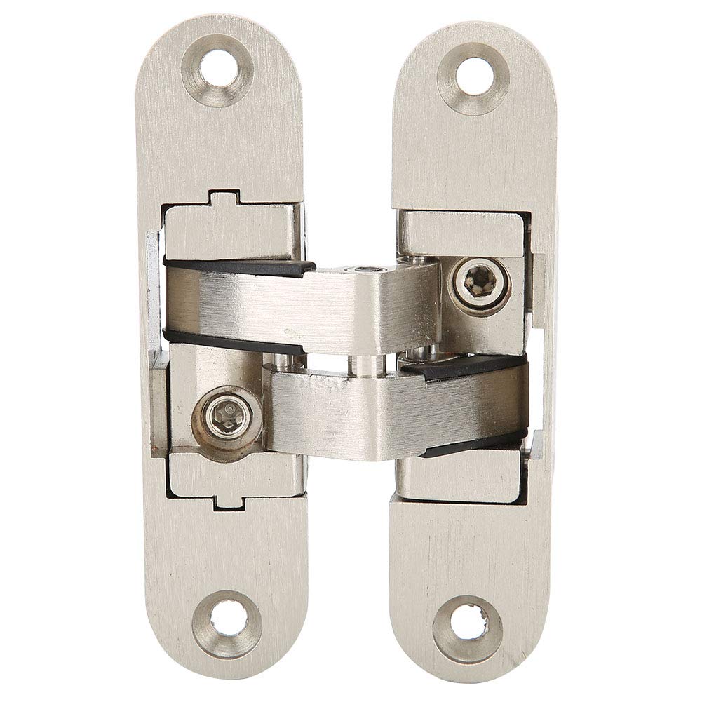 Nikou Charnière Invisible, Accessoire de Charnière Dissimulé Croisé Réglable en Alliage de Zinc Résistance à l'usure du Matériel de Meubles à Faible Bruit pour Porte Pliante