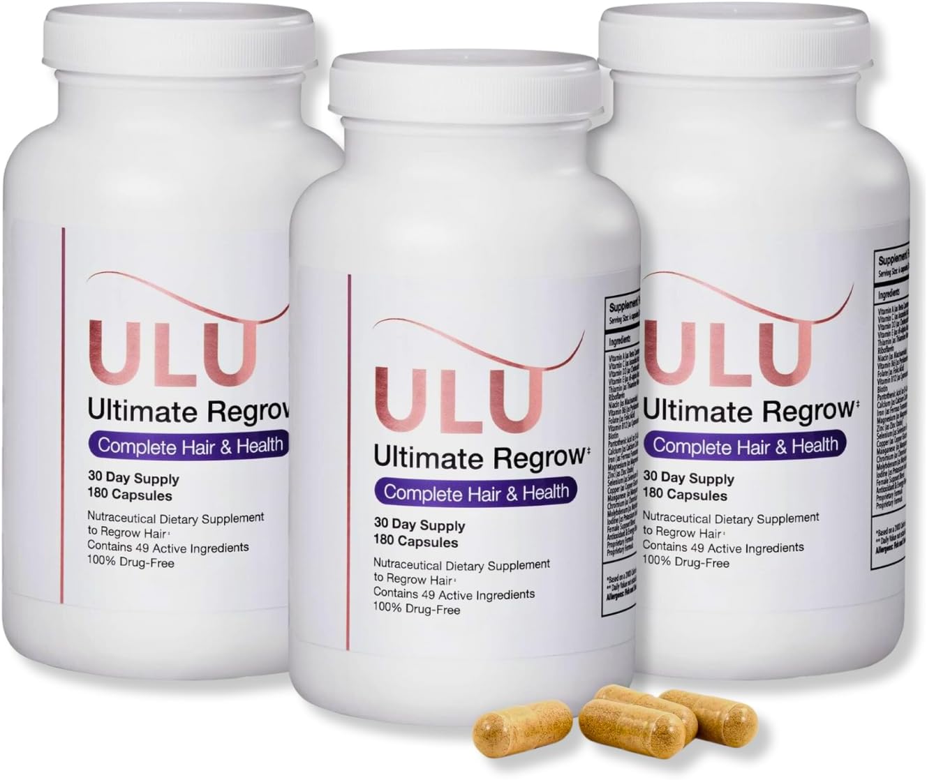 Ultimate Regrow Multivitamin: Promotes Hair Growth, Skin, & Nails Health - Ashwagandha & Resveratrol-Powered Solution for Hormone Support & Overall Health - 540 Capsules (90-Day Supply)
