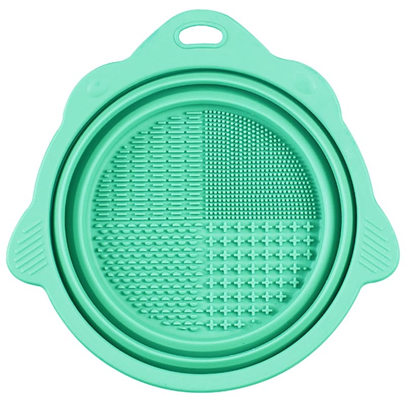 Tapete de limpieza de brochas de maquillaje, cepillo de limpieza de maquillaje de silicona, herramienta de lavado portátil, limpiador de brochas