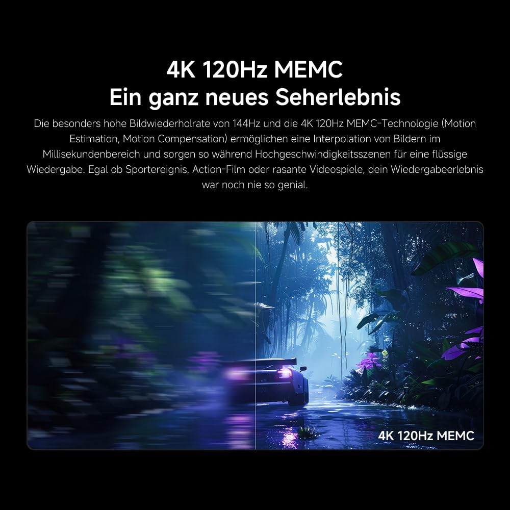 XIAOMI TV S Mini LED 55 Zoll (140 cm), 4K UHD Smart TV, 144Hz (240Hz Game Boost Mode), Dolby Atmos & Vision, HDR10+, Triple Tuner, DVB-C/S/S2/T/T2, Google TV, MEMC, Airplay, Google Assistant