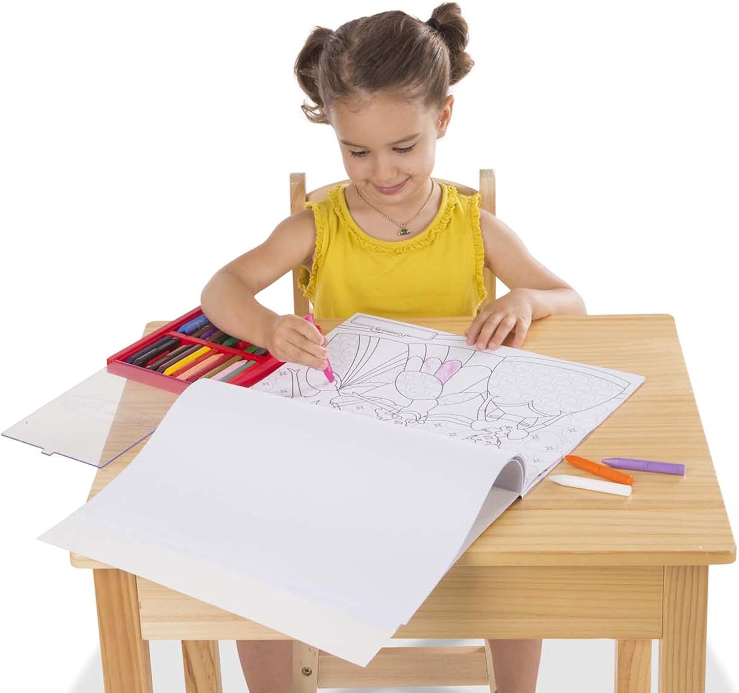 Melissa & Doug Pack of 3 Jumbo Colouring Book - Princess & Fairy, Animals and Pink, Multi Coloured, Large - Image 5