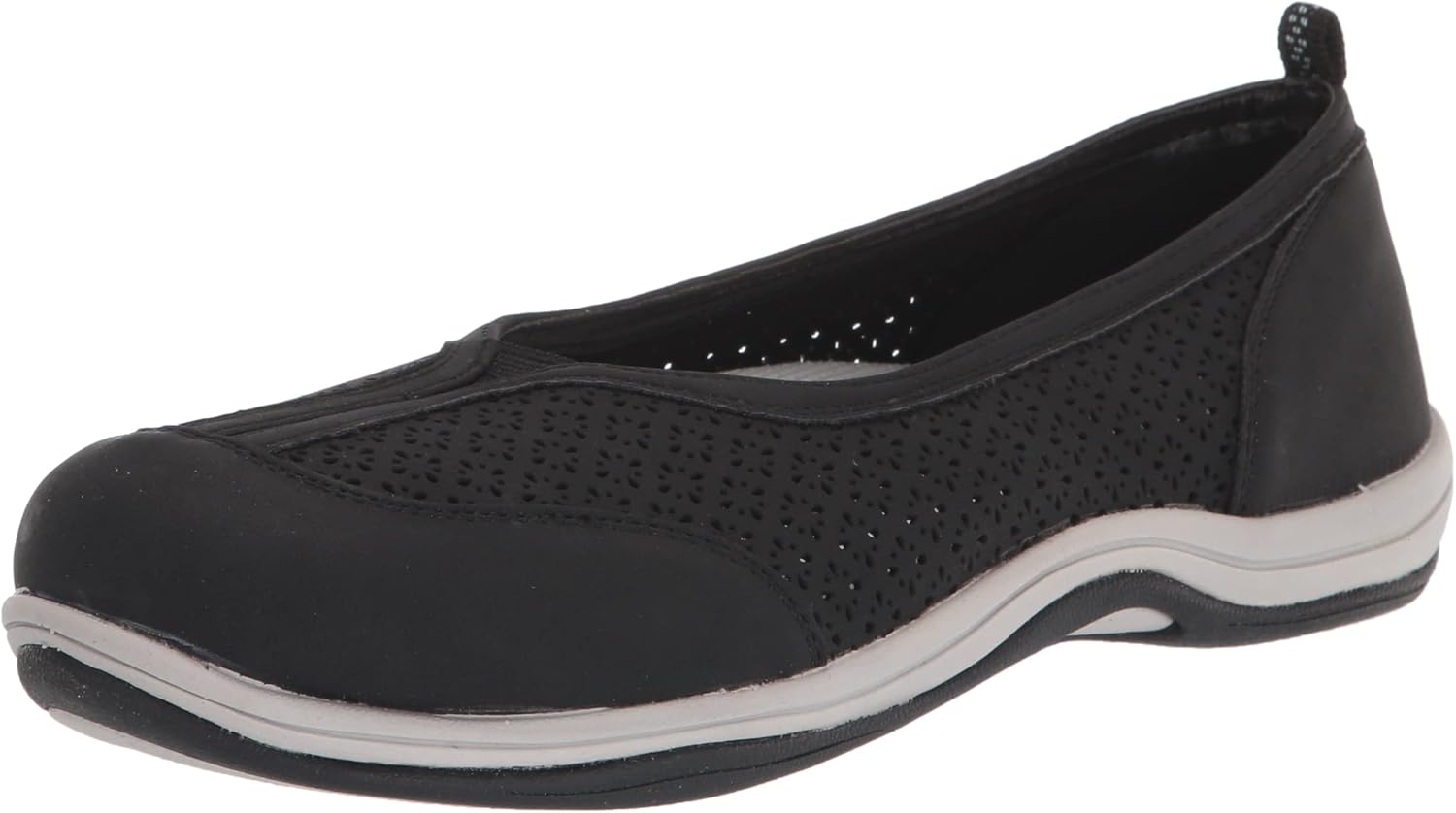 Easy Street Sport Women's Stern Sporty Ballet Flat Sneaker, Black, 11