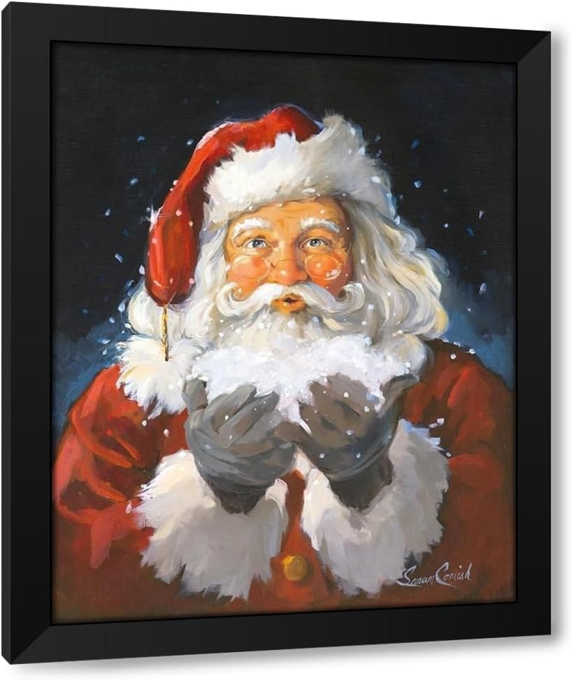 Comish, Susan 20x23 Black Modern Framed and Double Matted Museum Art Print Titled Snow Blower