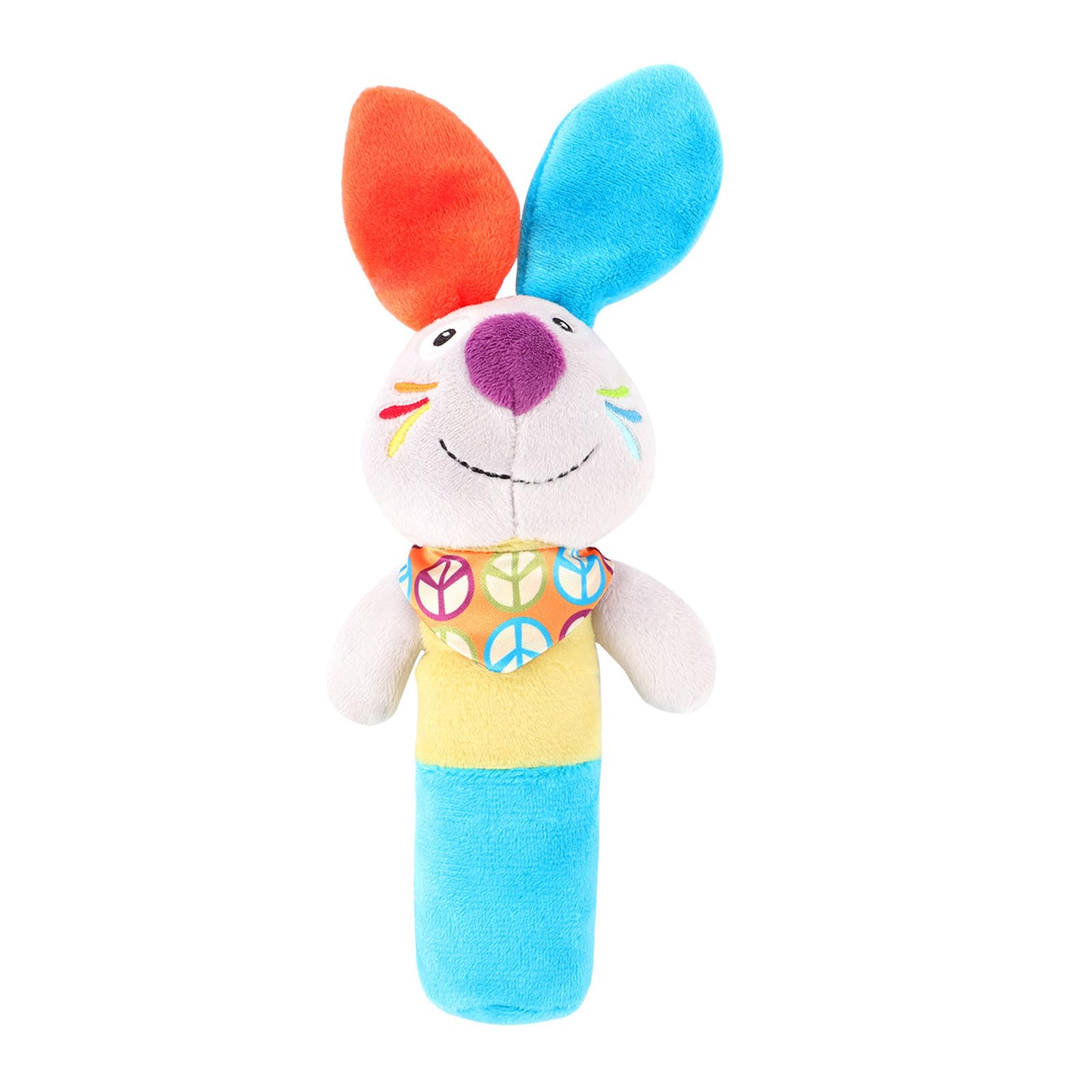 Hochet interactif lapin bébé peluche stimulation sensorielle nourrisson - 8