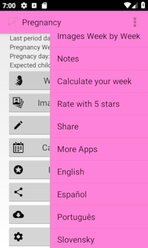 Pregnancy weekly info app