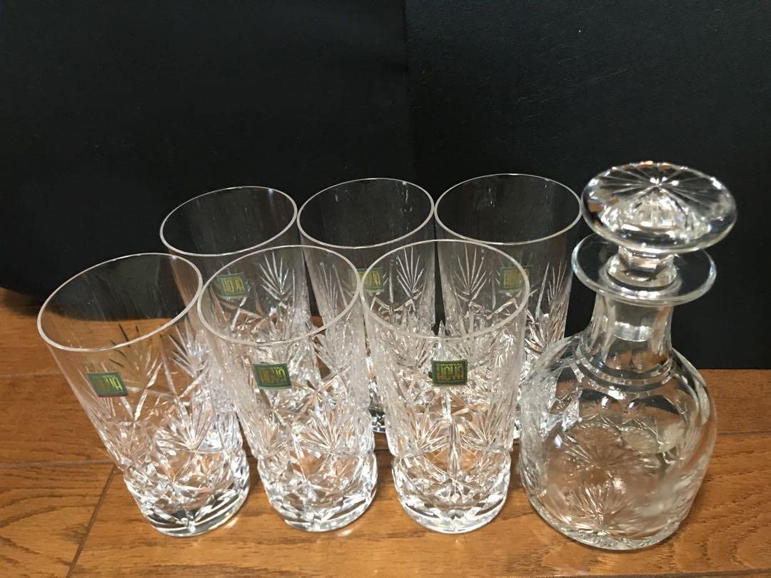 Amazon.com | ノーブランド品 Hoya Crystal Glass Decanter & Tumbler 