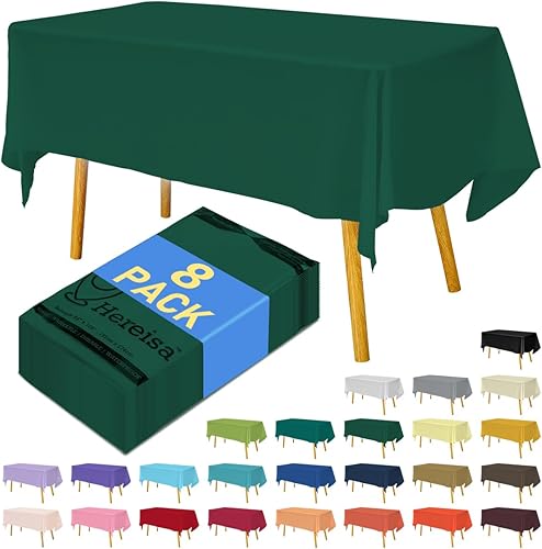 Miniatura 153 de Mantel desechable de alta calidad, paquete de 12, manteles de 54 x 108 pulgadas para fiestas, manteles decorativos para mesas rectangulares, mantel
