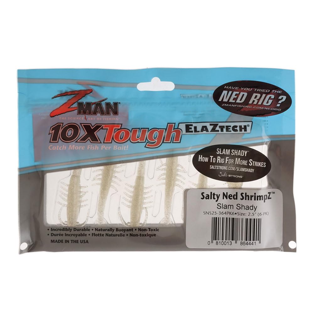 Amazon.com : Z-Man SNS25-364PK6 Salty Ned Shrimpz 2.5