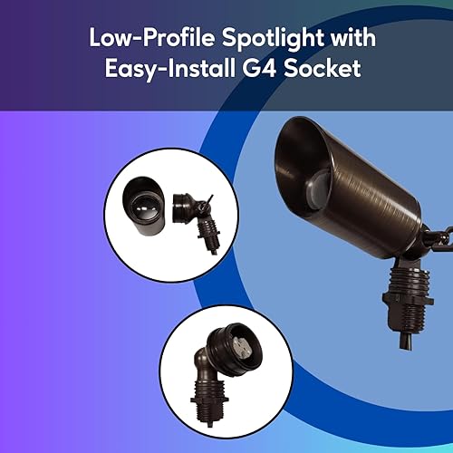 Miniatura 4 de Ironsmith Lighting Products Foco ajustable con accesorio de iluminación con acabado de bronce, construcción de latón macizo, enchufe G4 bi-pin y