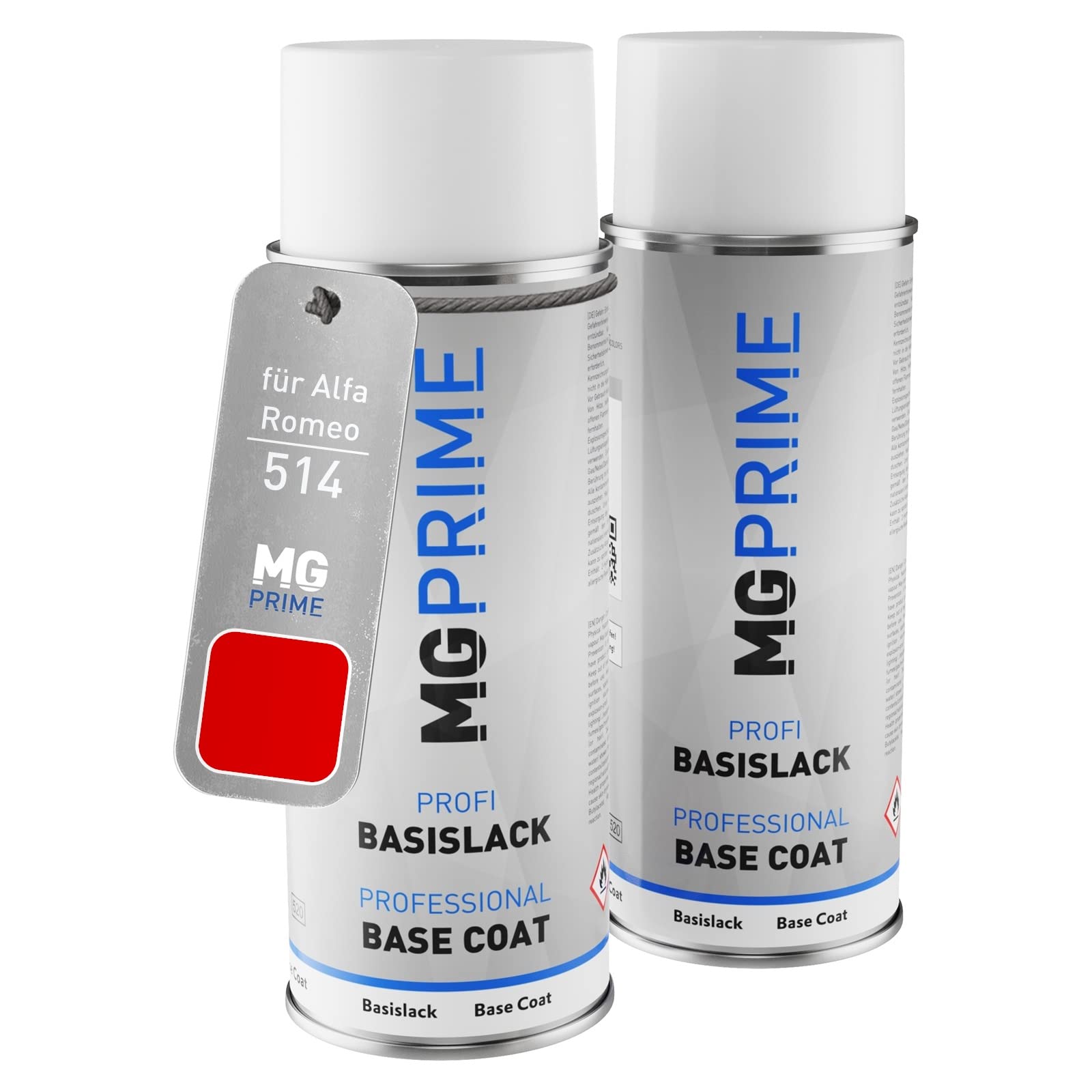 Kit Vernice Spray MG PRIME Per Alfa Romeo 268/A Bianco Alfa – Base Lucida + Trasparente, 400 Ml Ciascuna