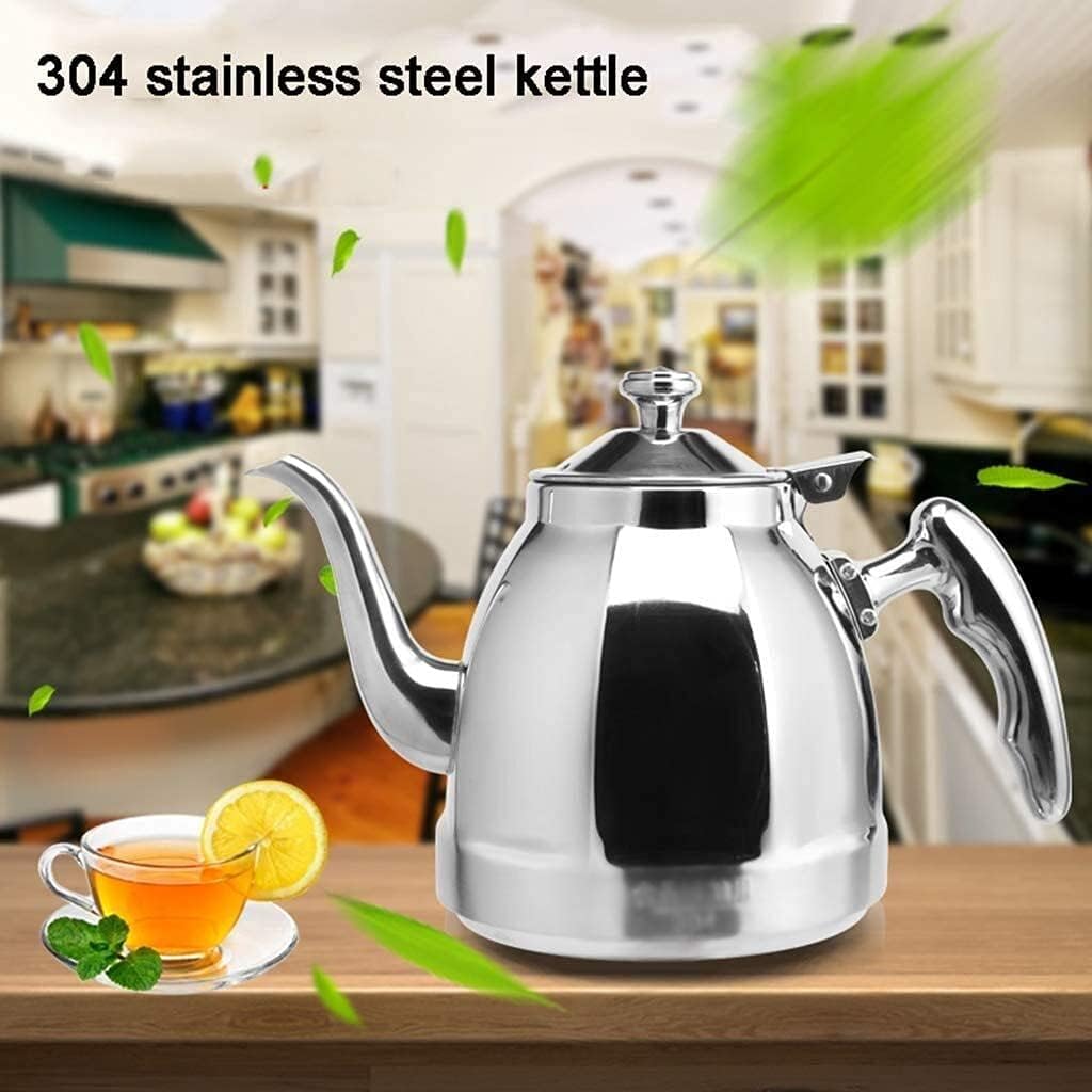 304 Stainless Steel Tea Kettle 1.5L Coffee Kettle, Tea Pots for Stove, Teapots Coffee Servers Kettles Tea Machines