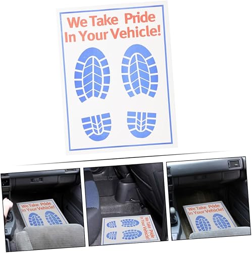 Miniatura 4 de FELTECHELECTR 80 hojas de papel desechables para automóvil, tapetes de papel blanco para automóvil, tapetes protectores para el piso del automóvil,