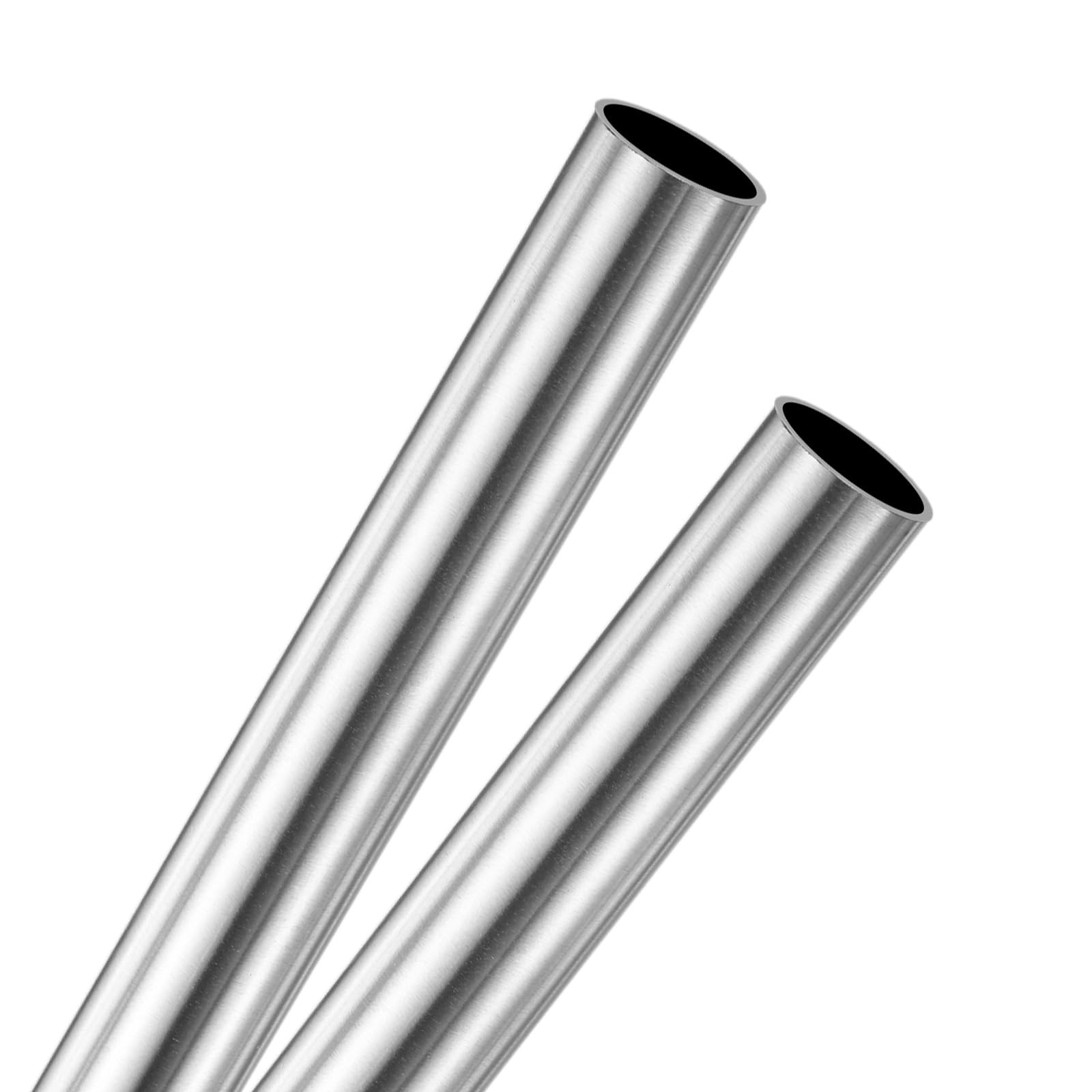 M METERXITY 2 Stück Edelstahlrohr Ø 20mm, Wandstärke 1.5mm, Länge 250mm, Edelstahl Rundrohr, Metallrohr, Edelstahlrundrohr Hohlprofil, Metallgerades Rohr für Bau, Treppen, Geländer