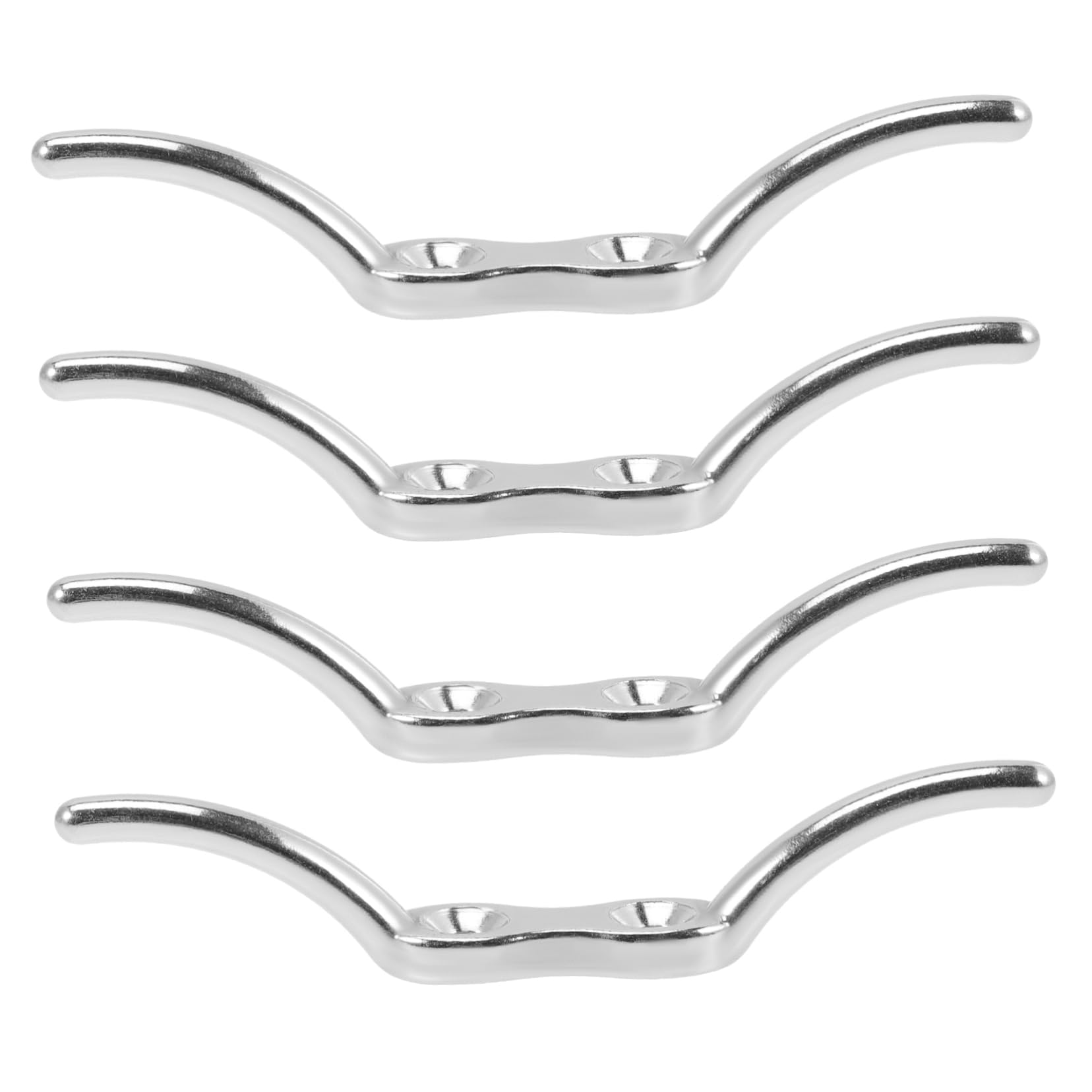 HANABASS 4pcs Cable Tie Stainless Cleats Boat Dock Key Hook ?Marine Mooring Cleat Yacht Cleat