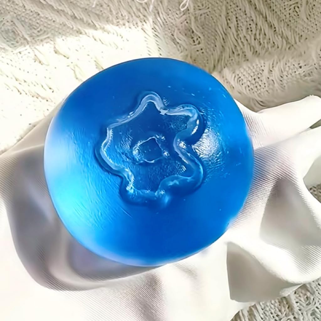 Taba Squishy ,Stress Ball,Kawaii Squishies Silicone Toys,Stress Relieving Fur Ball OPP Packaging Gifts|Squishy Fidget Toys for Anxiety&Relaxation|Perfect Desk Accessory for Adults(Big Blueberry)