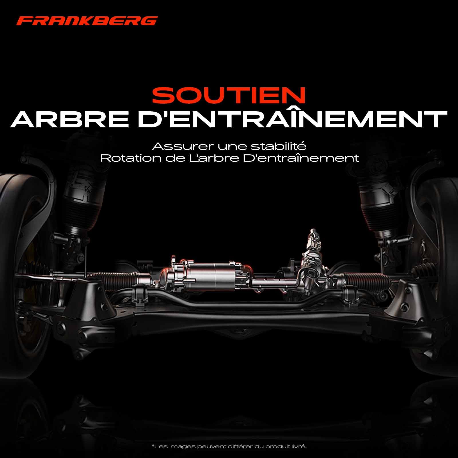 Frankberg Palier central d'Arbre de Transmission Compatible avec C.a.y.e.n.n.e 92A 3.0L-4.8L 2010-2024 T.o.u.a.r.e.g 7L6 7L7 7LA 2.5L-6.0L 2002-2010 Remplacer# 95542102011