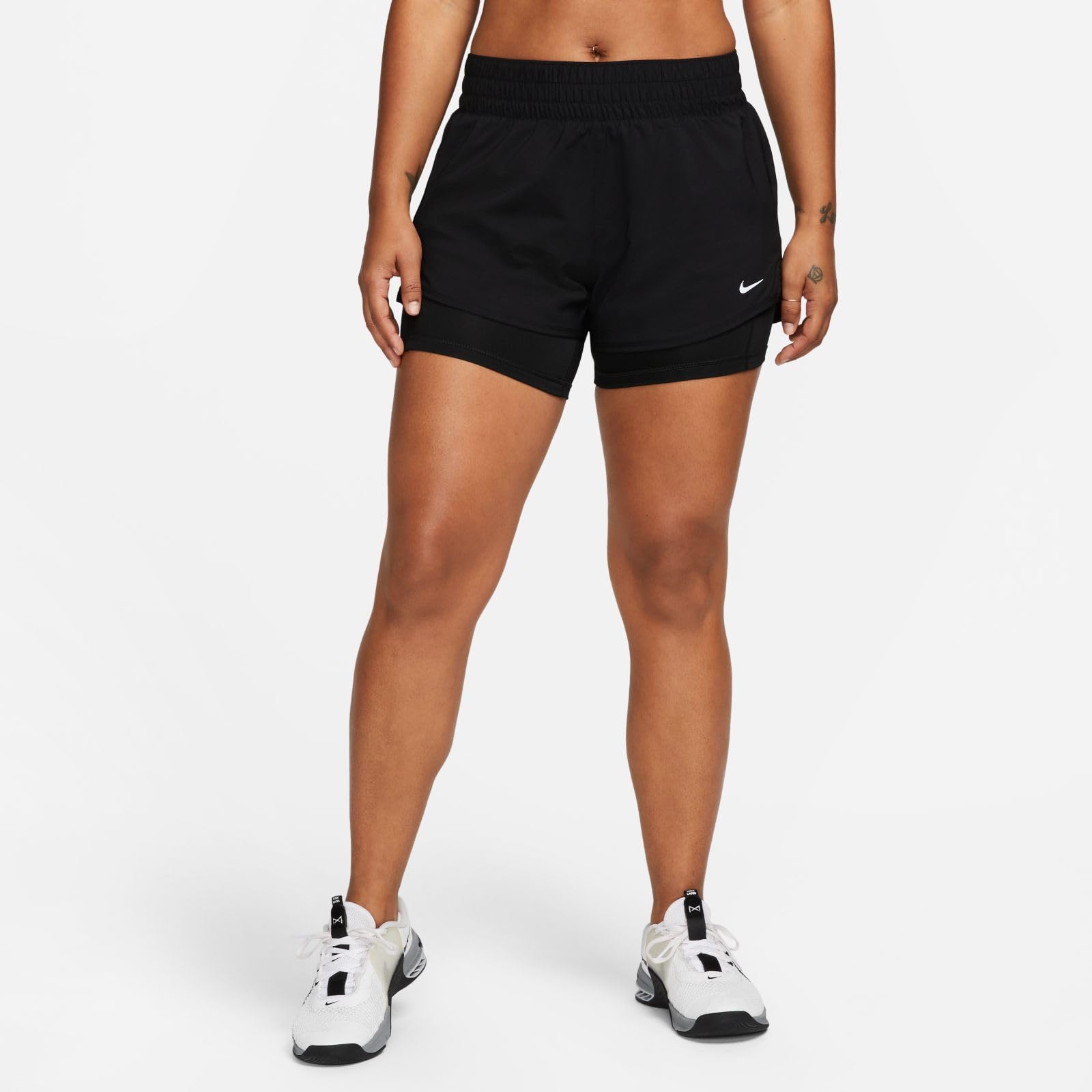 NIKE W Nk One DF Mr 3in BR Short - Pantalones Cortos Mujer