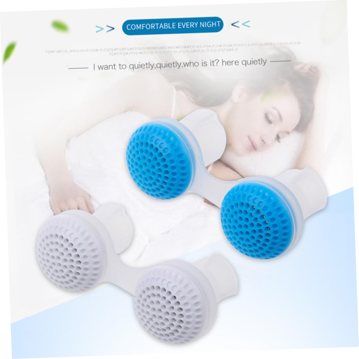3 Juegos Dispositivo Nasal Colador Aparato De Respiración Nasal Tapón Papilas Nasales 2 Piezas * 3 Didiseaon