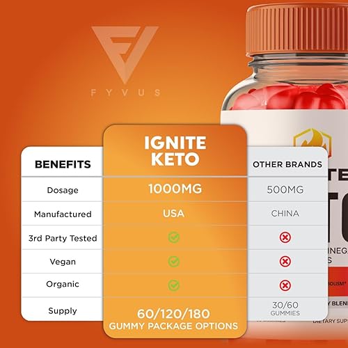 Miniatura 3 de Paquete de 3 gomitas Ignite Keto ACV de pérdida avanzada, suplemento Keto Ignite Gomitas, Ignite Keto ACV + gomitas de vinagre de sidra de manzana,