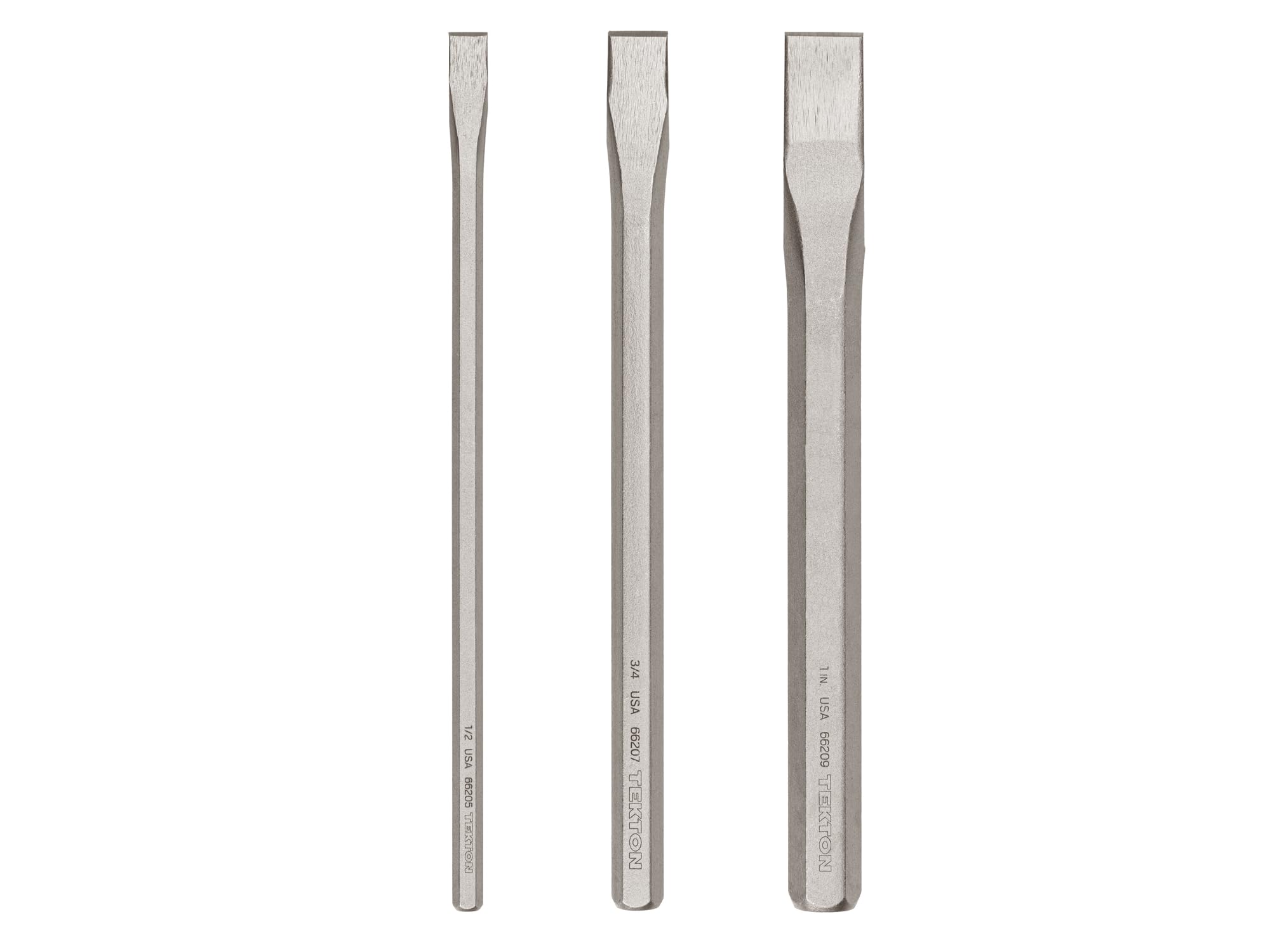 TEKTON Long Cold Chisel Set, 3-Piece (1/2, 3/4, 1 in.) | 66506
