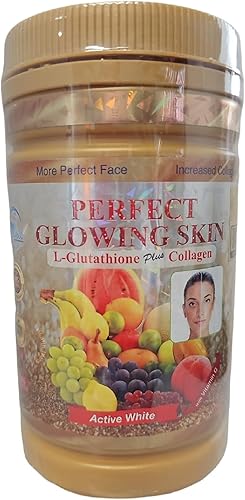DSM Health Worldwide Phyto Collagen Perfect Glowing Skin con L-glutatión Plus y colágeno activo polvo blanco suplementos 29.98 oz tarro