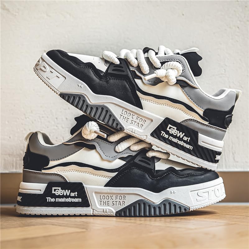 Men's Non Slip Work Shoes - Work Safety Footwear, Food Service Work Sneakers, Lace-Up Breathable Work Shoes for Men's Fashion Sneakers2