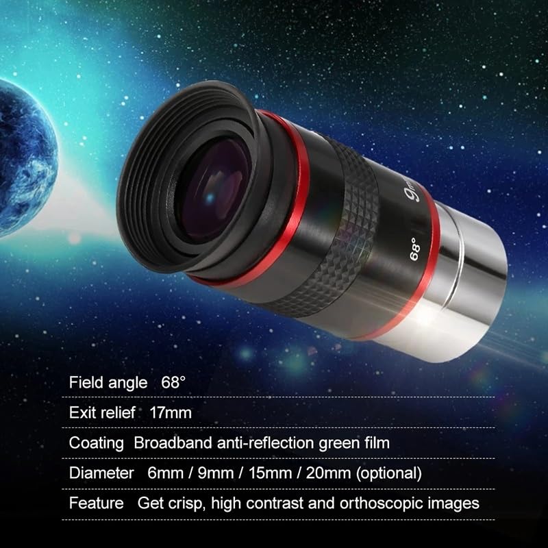 Accesorios para telescopios astronómicos con oculares gran angular de 68° 3