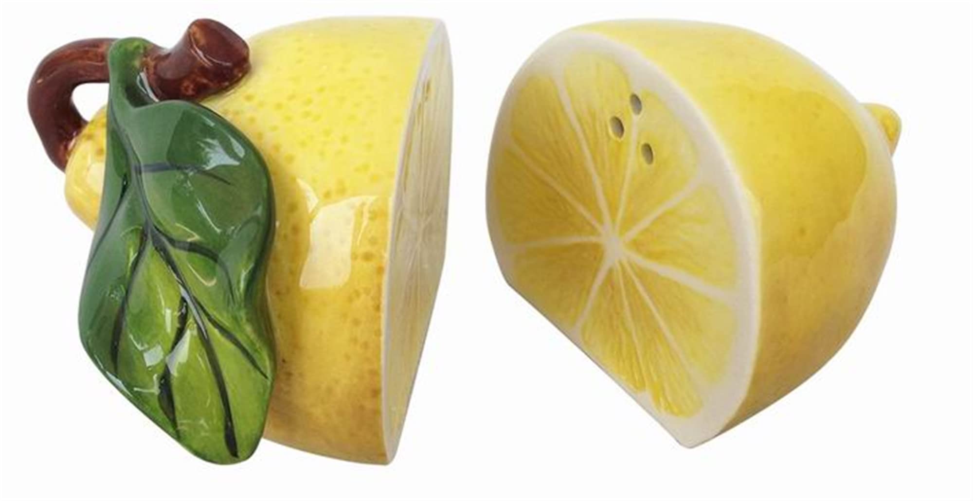 Amazon.com: Blue Sky Ceramic Lemon Salt and Pepper Set, 5-inch
