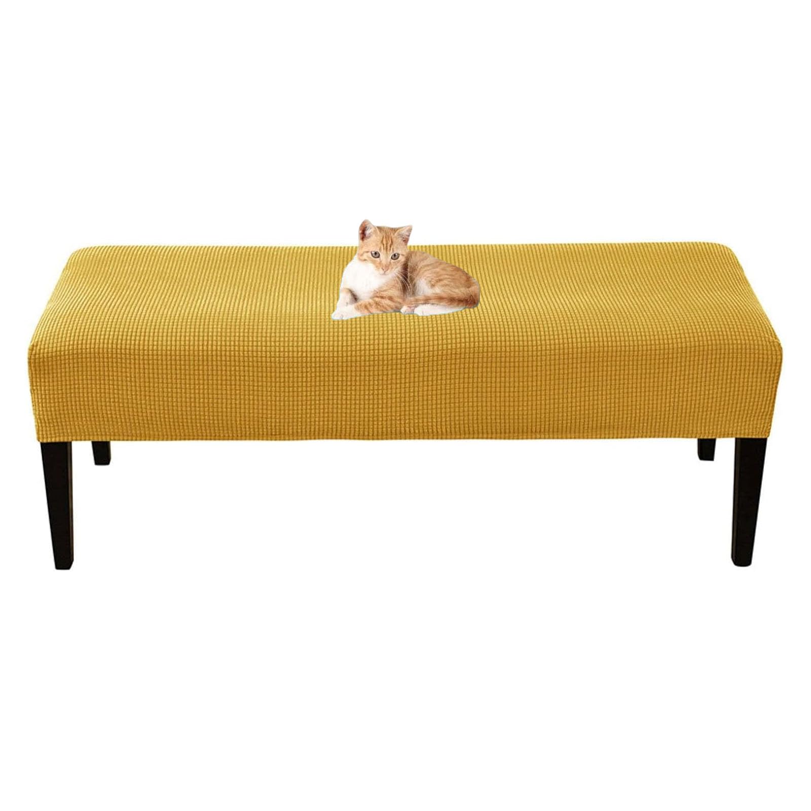 Housse de banc jacquard extensible et lavable pour protéger les meubles