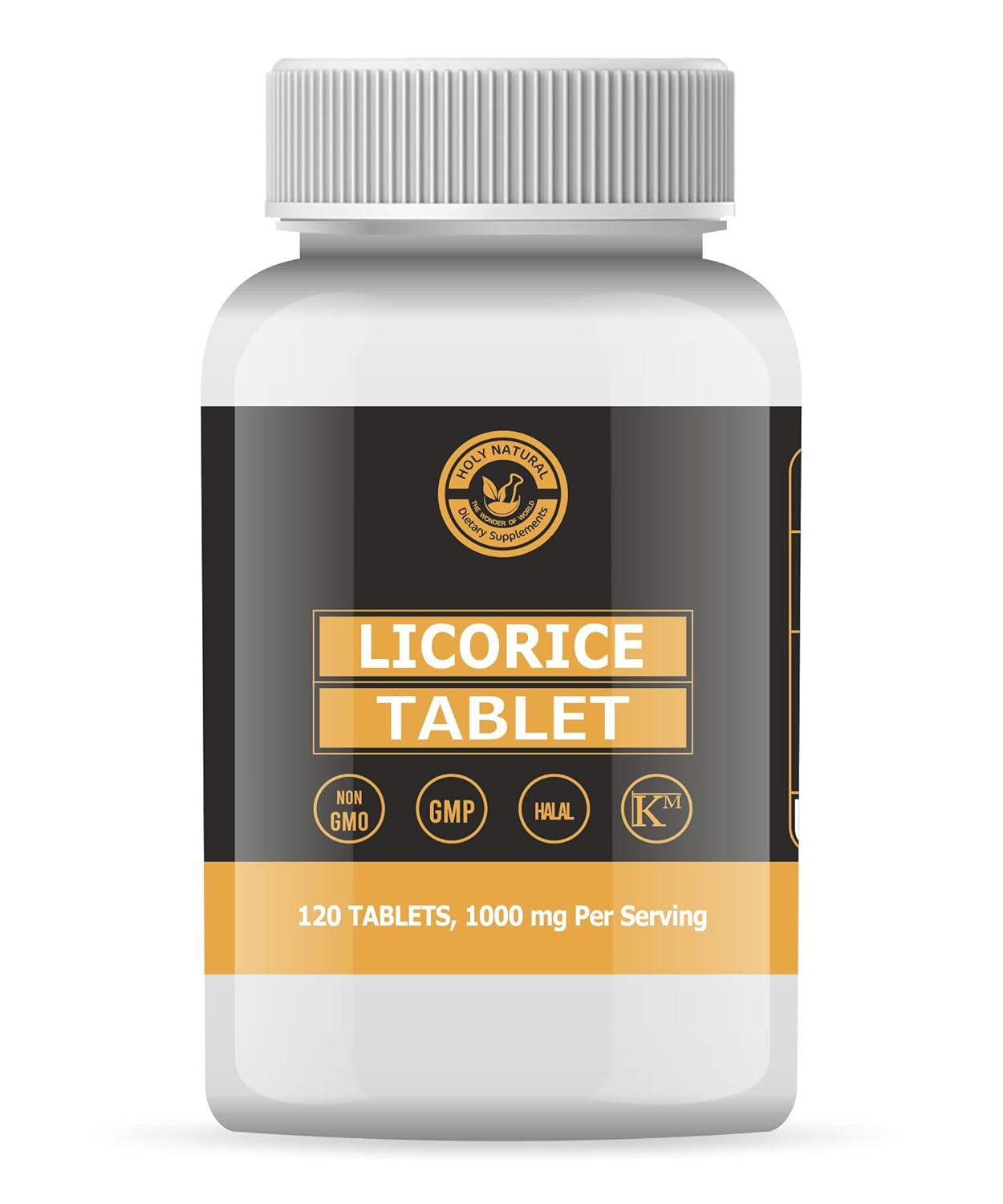 Holy Natural Licorice Tablet 1000 mg Per Serving, 120 Tablet