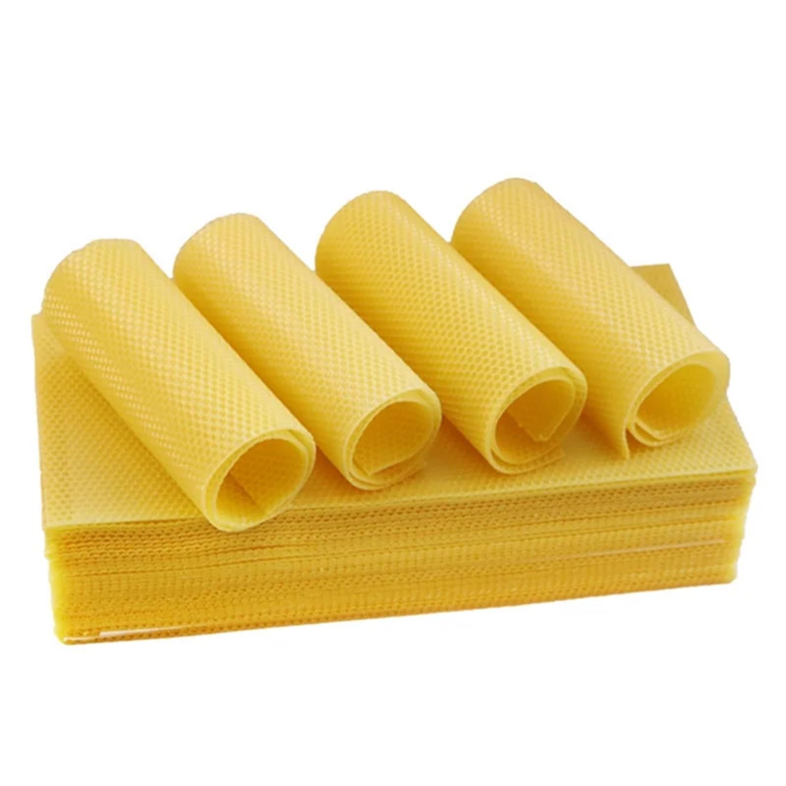 30 láminas de base for colmenas, láminas de base de cera de abejas profundas for de abejas, herramienta de apicultura, 41,5 x 19,5 cm