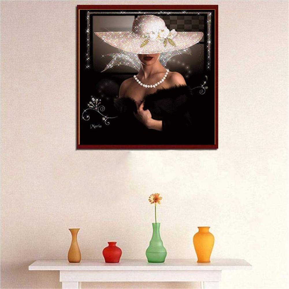 AI Fille sexy Bricolage Diamond Painting, 5D DIY Enfants Broderie Diamant Kit Complet, Peinture Diamant Artisanat Strass Painting pour Loisirs Créatifs Adultes, Intérieur Murs Décoration 15x30cm